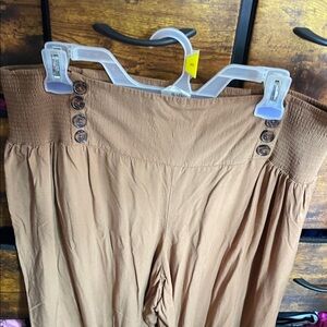 Cato Brown Button-Detail Jumpsuit